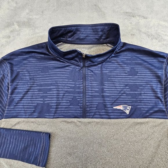 New England Patriots Shirt Men's XL Color Block 1/4‎ Zip NFL Pro Line Fanatics - Picture 3 of 8
